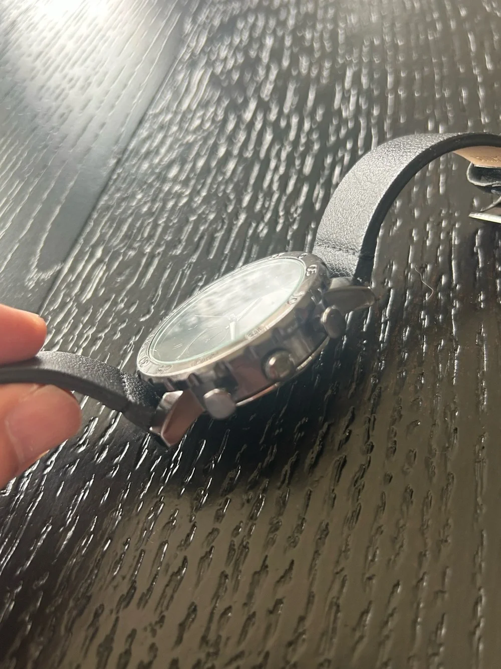 Watch with Leather Strap